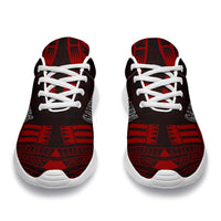 Gambier Islands Sport Sneakers - Polynesian Tattoo Red - Polynesian Pride