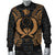 Pohnpei Polynesian Men's Bomber Jacket Map Gold - Polynesian Pride