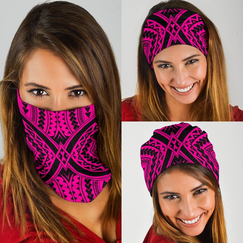 Polynesian Tradition Pink Bandana 3 - Pack Pink One Size - Polynesian Pride