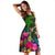 Chuuk Midi Dress - Turtle Plumeria Banana Leaf - Polynesian Pride