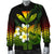 Kanaka Maoli (Hawaiian) Men's Bomber Jacket, Polynesian Plumeria Banana Leaves Reggae - Polynesian Pride