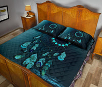 Cook Islands Polynesian Quilt Bed Set Dreamcatcher Blue - Polynesian Pride