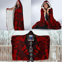Samoa Hooded Blanket - Polynesian Tattoo Red - Polynesian Pride