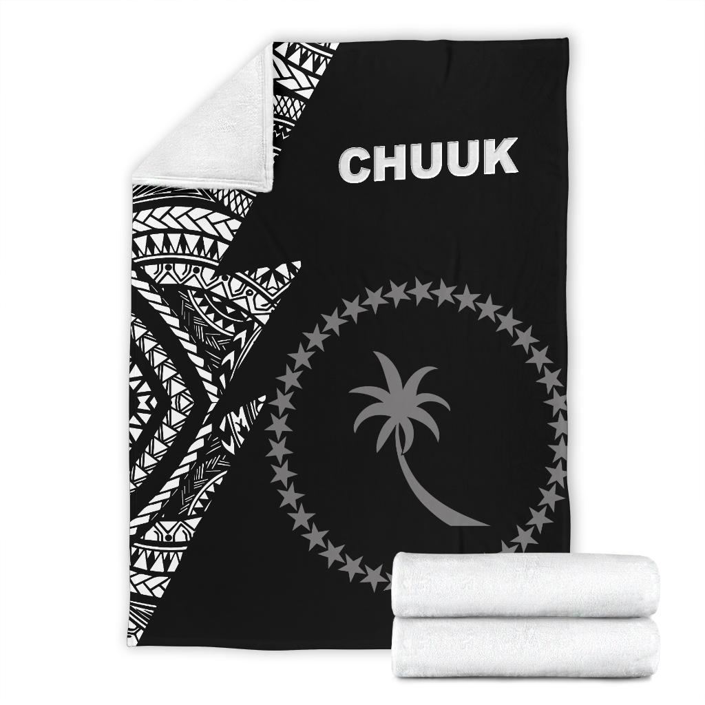 Chuuk Pattern Premium Blanket - Black Style - FSM - Polynesian Pride