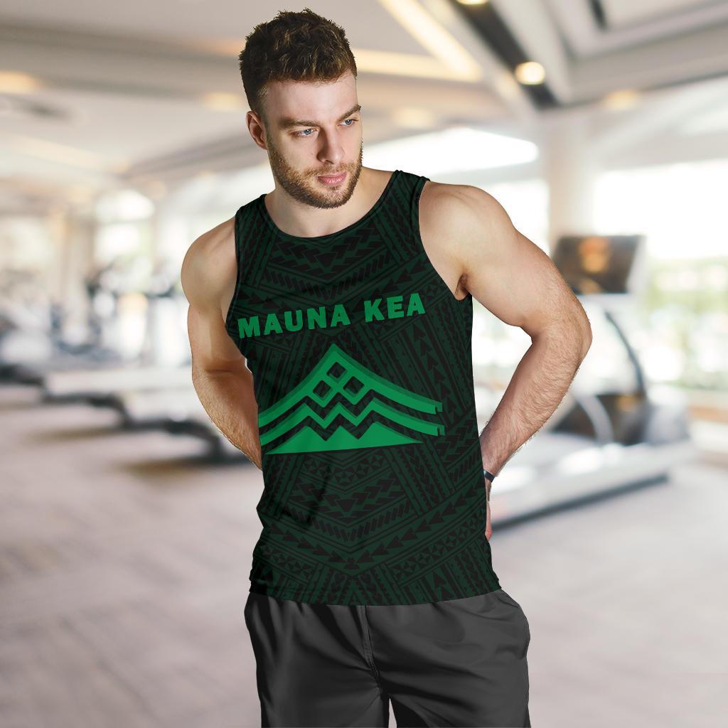 Hawaii Mauna Kea Polynesian Men's Tank Top Green - Polynesian Pride