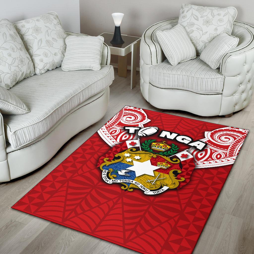 (Custom Personalised) Tonga Rugby Area Rug Royal Style - Polynesian Pride