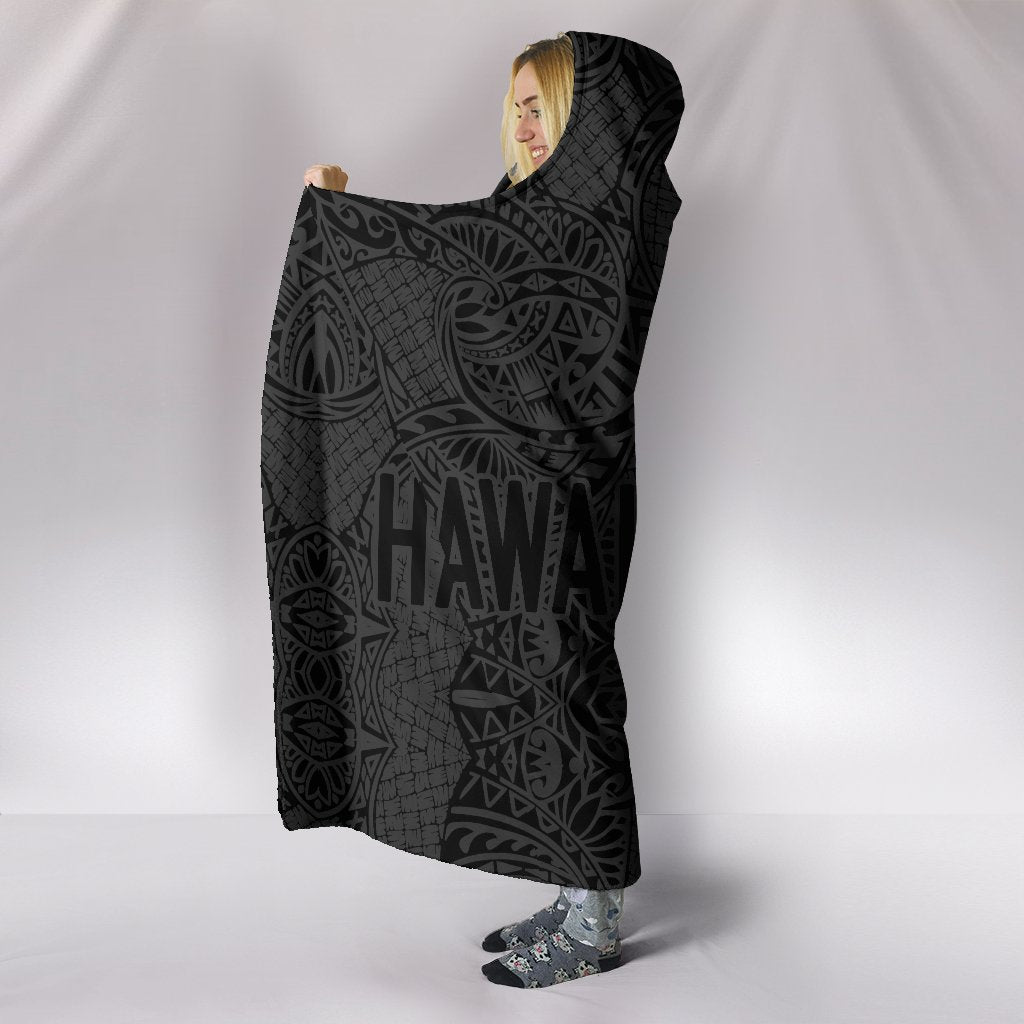 Hawaii Polynesian Hooded Blanket - Circle Style 02 - Polynesian Pride
