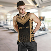 Hawaii Kanaka Polynesian Men's Tank Top Active Gold - Polynesian Pride