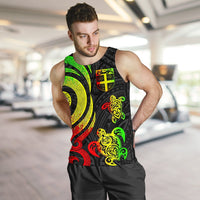 Fiji Polynesian Men Tank Top - Reggae Tentacle Turtle - Polynesian Pride