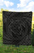 Hawaiian Kanaka Honu Hibiscus Tornando Gray Polynesian Premium Quilt - Polynesian Pride