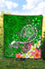 Tahiti Premium Quilt - Turtle Plumeria (Green) - Polynesian Pride