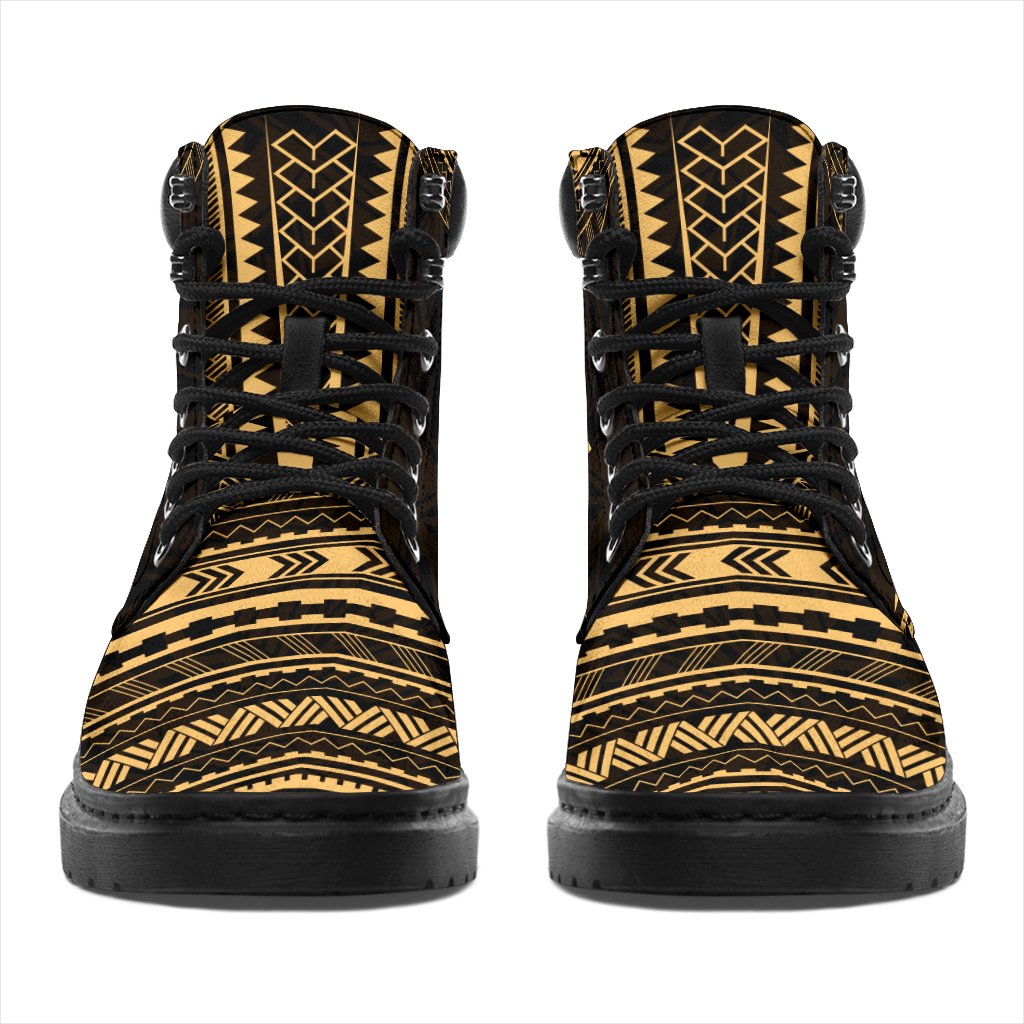 Tahiti Leather Boots - Polynesian Gold Chief Version - Polynesian Pride