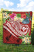 Polynesian Hawaii Kanaka Maoli Premium Quilt - Summer Plumeria (Red) - Polynesian Pride