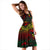 Pohnpei Polynesian Midi Dress - Turtle Hibiscus Reggae - Polynesian Pride