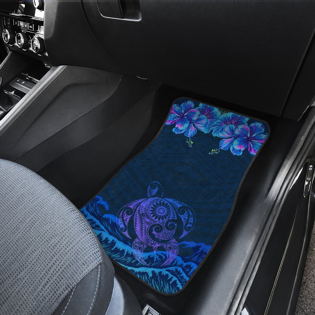 Hawaiian Turtle Hibiscus Polynesian Car Floor Mats - Lucy Style - Polynesian Pride