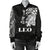 Sun In Leo Zodiac Women Bomber Jacket Polynesian Tattoo Simple - White - Polynesian Pride