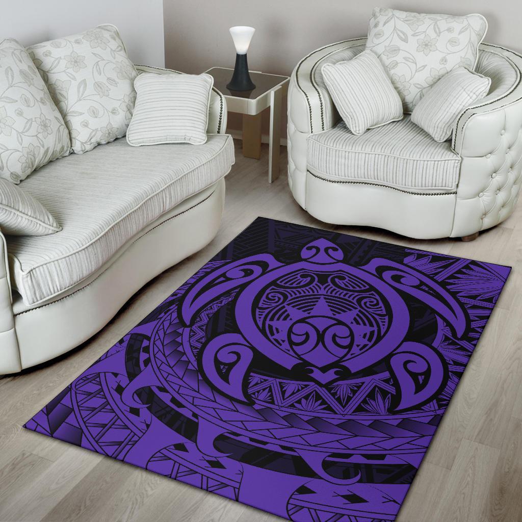 Hawaii Polynesian Turtle Rug - Purple - Polynesian Pride