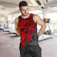 Vanuatu Polynesian Men's Tank Top - Red Turtle - Polynesian Pride