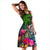 American Samoa Midi Dress - Turtle Plumeria Banana Leaf - Polynesian Pride