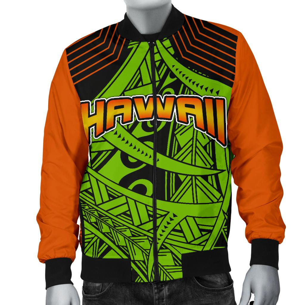 Polynesian Hawaii Men's Bomber Jacket - Tribal Wave - Polynesian Pride