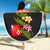 Wallis and Futuna Custom Personalised Beach Blanket - Plumeria Tribal - Polynesian Pride