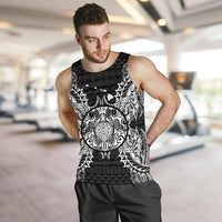 Hawaii Turtle Polynesian Men Tank Top Map Black - Polynesian Pride