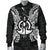 Vanuatu Polynesian Men's Bomber Jacket Map Black - Polynesian Pride