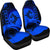 Guam Car Seat Covers - Hibiscus And Wave Blue Universal Fit Black - Polynesian Pride