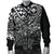 Polynesian Hawaii (Kanaka Maoli) Men Bomber Jacket - White Hibiscus Turtle Flowing White - Polynesian Pride