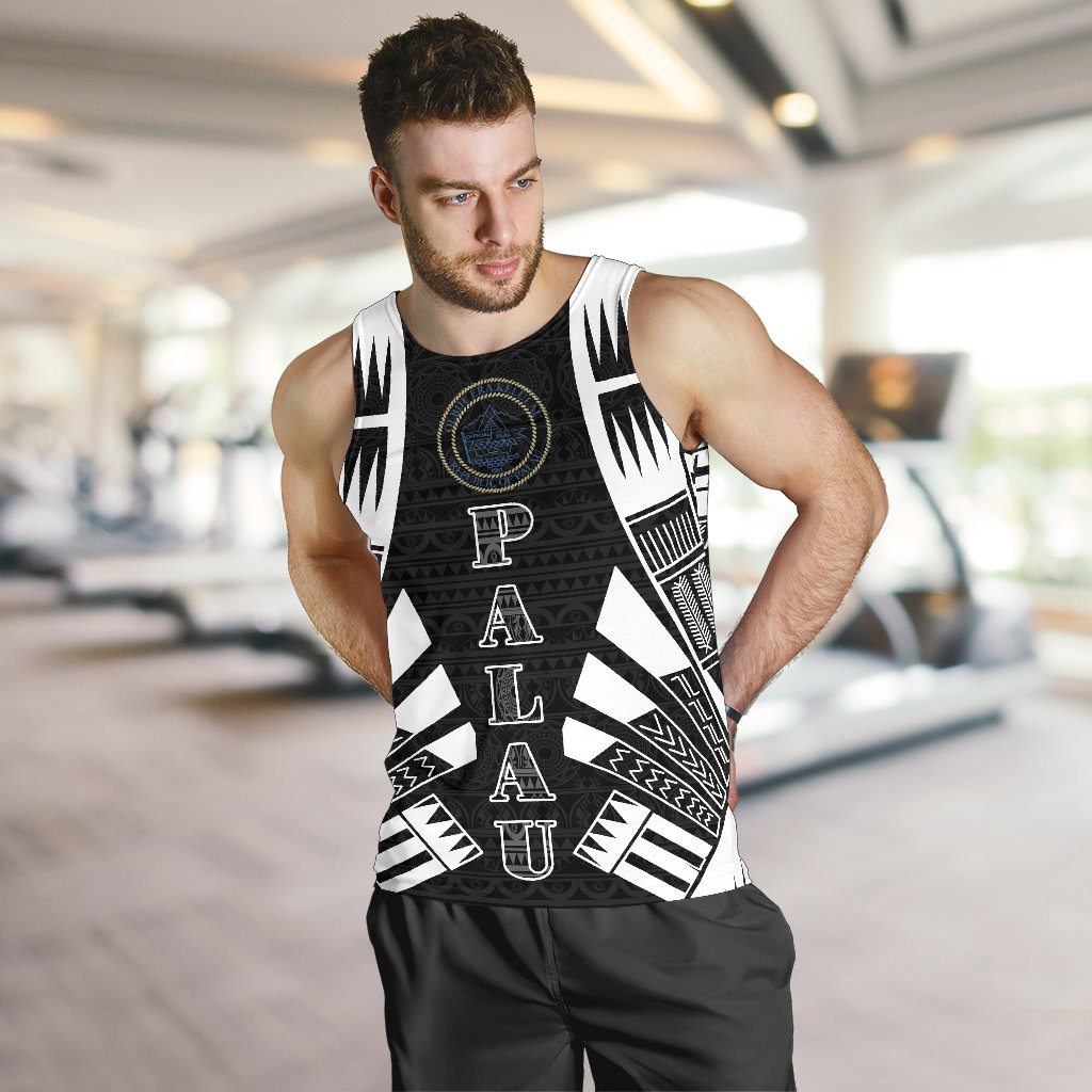 Palau Men Tank Top - Polynesian Tattoo Black - Polynesian Pride