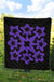 Hawaiian Premium Quilt Royal Pattern - Black And Purple - A1 Style - Polynesian Pride