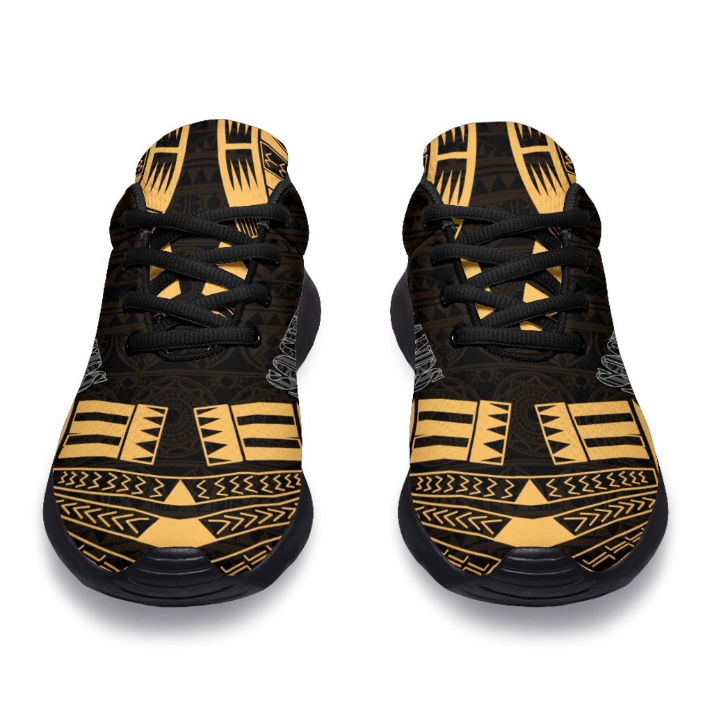 Society Islands Sport Sneakers - Polynesian Tattoo Gold - Polynesian Pride