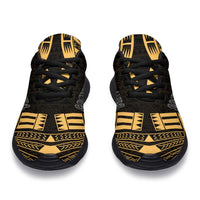 Society Islands Sport Sneakers - Polynesian Tattoo Gold - Polynesian Pride