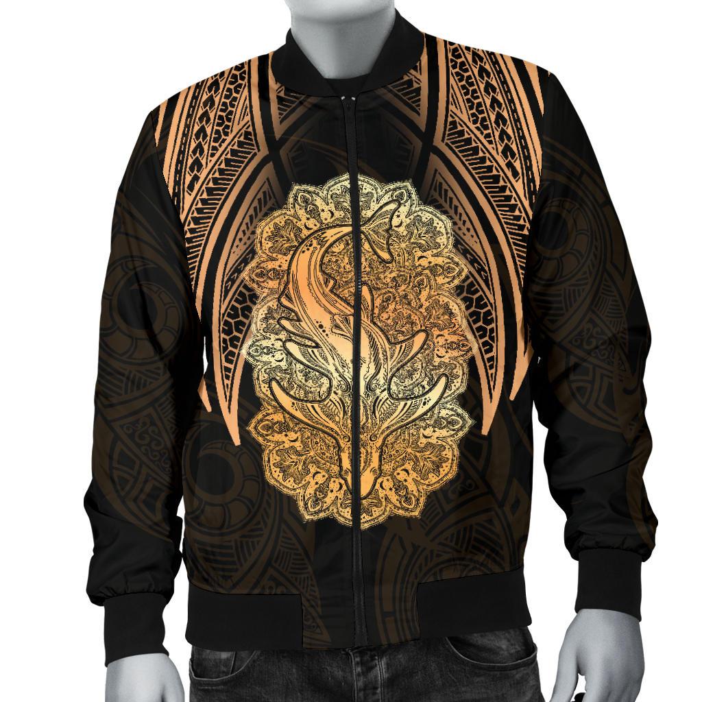 Wild Shark Polynesian Men's Bomber Jacket - Polynesian Pride