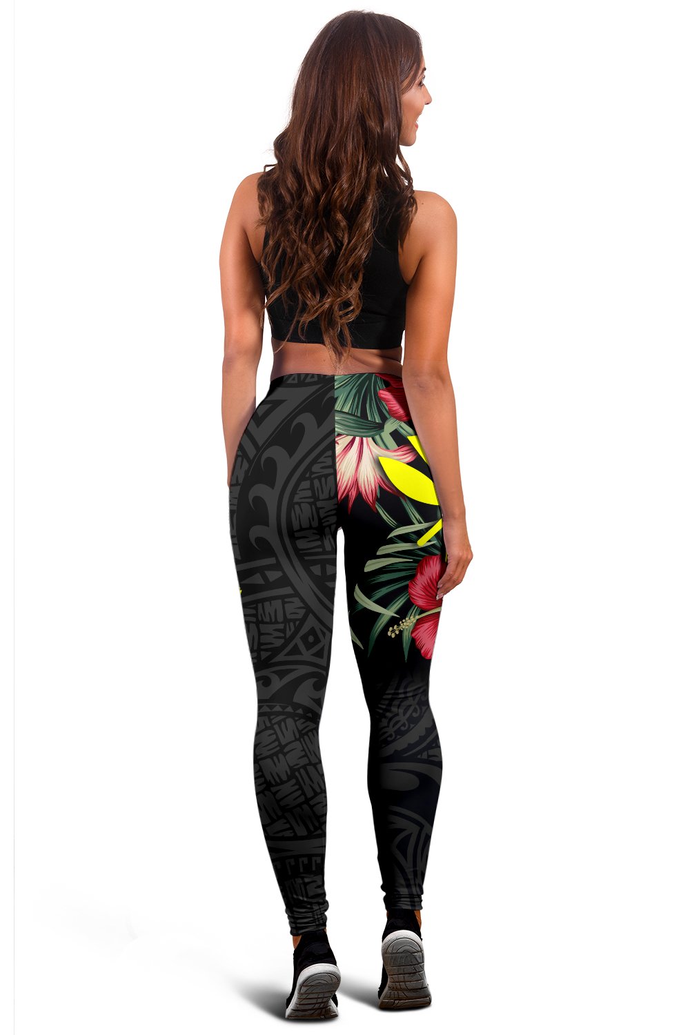 Hawaii Polynesian Leggings - Hibiscus Coat of Arms - Polynesian Pride