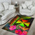 Wallis and Futuna Polynesian Personalised Area Rug - Hibiscus and Banana Leaves - Polynesian Pride