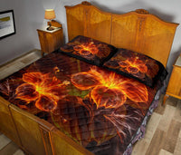 Hawaii Hibiscus Fire Quilt Bed Set - Polynesian Pride