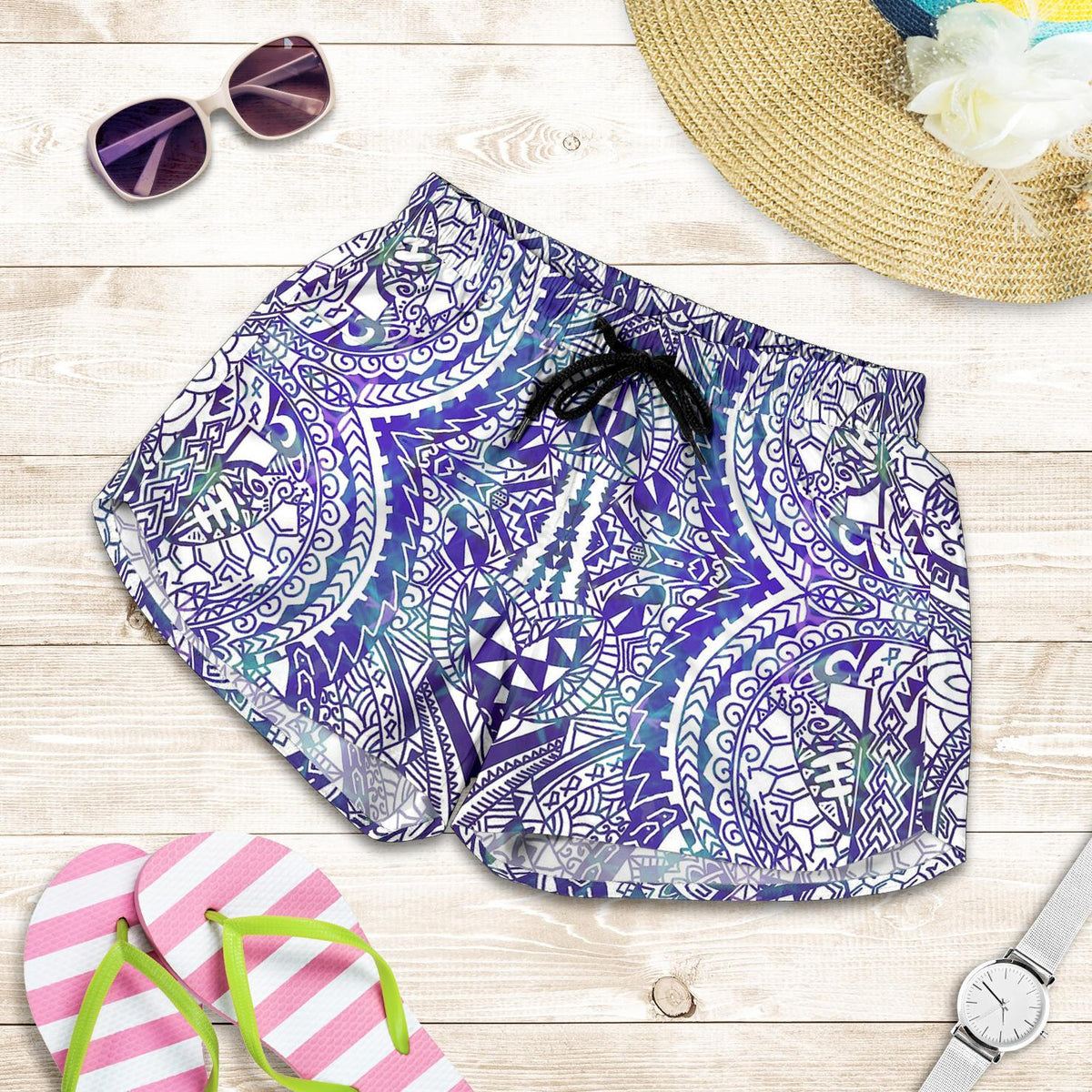 Polynesian Women's Shorts Violet - Polynesian Pride