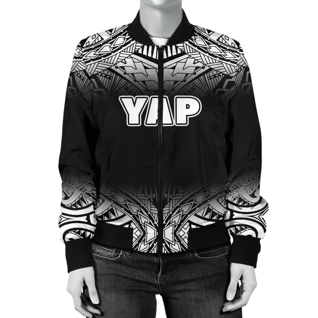Yap Women's Bomber Jacket - Fog Black Style - Polynesian Pride