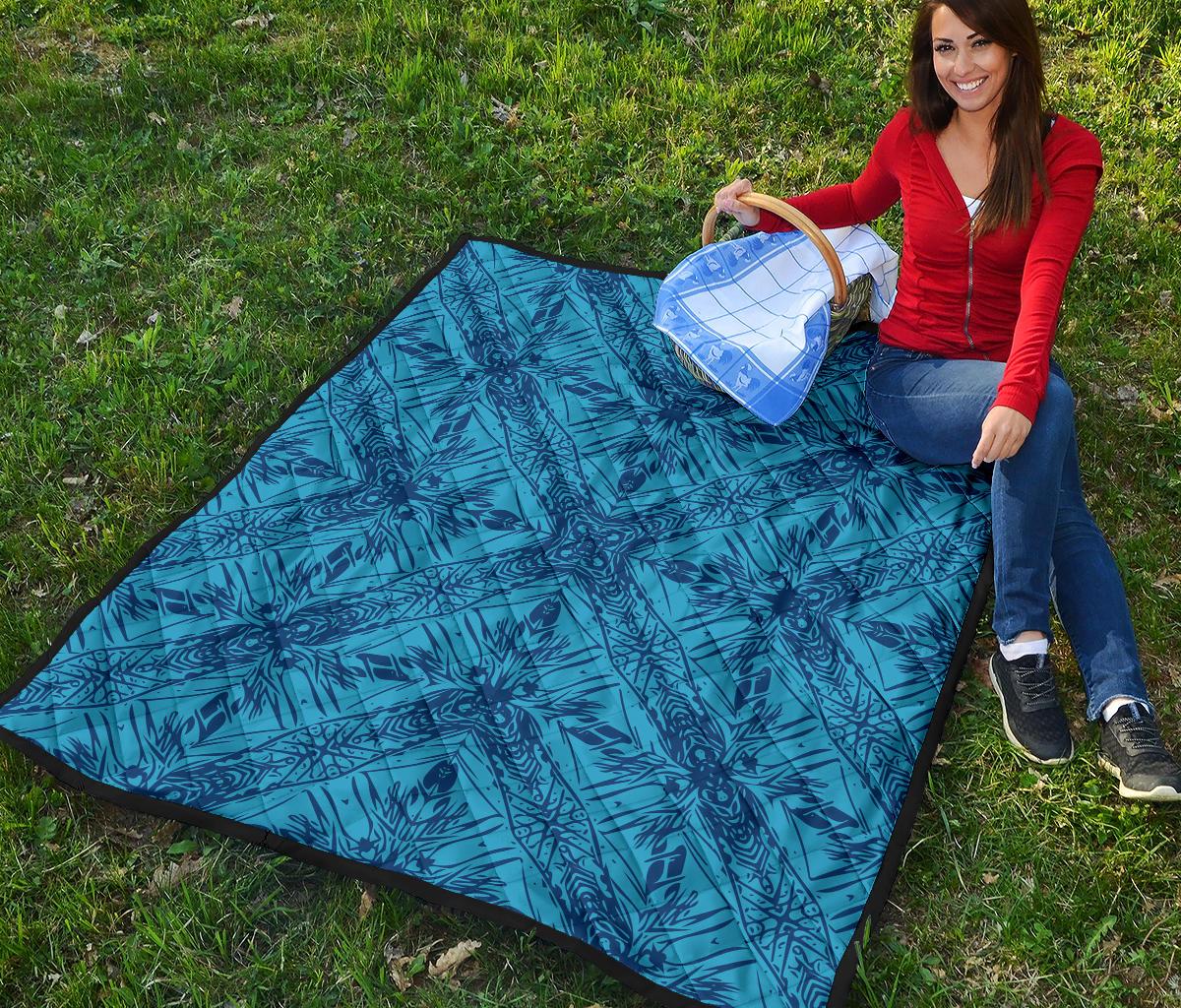 Polynesian Premium Quilt Blue - Polynesian Pride