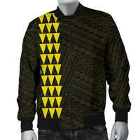 Hawaii Kakau Polynesian Anchor Personalized Men's Bomber Jacket - Yellow - Polynesian Pride
