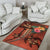 Polynesian Turtle Area Rug - Tribal Tattoo with Hibiscus Coral - Polynesian Pride
