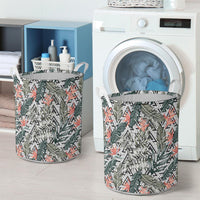 Tropical Palm Leaves And Flowers Hawaii Laundry Basket - Polynesian Pride