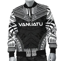 Vanuatu Polynesian Chief Men's Bomber Jacket - Black Version - Polynesian Pride