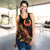 Pohnpei Polynesian Women Tank Top - Turtle With Blooming Hibiscus Gold - Polynesian Pride