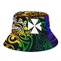 Wallis and Futuna Bucket Hat - Rainbow Polynesian Pattern - Polynesian Pride