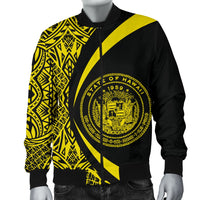 Hawaii Coat Of Arm Polynesian Men's Bomber Jacket - Circle Style 03 - Polynesian Pride