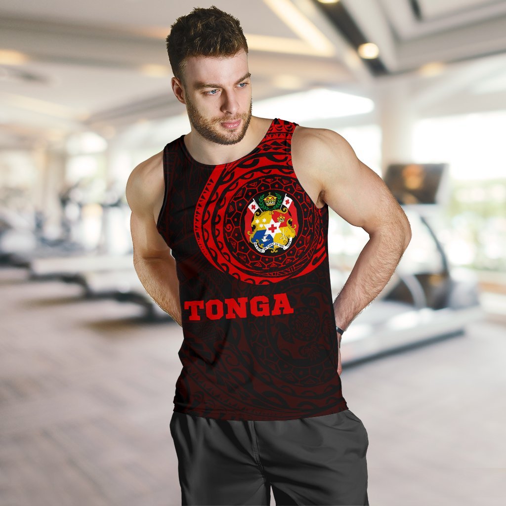 Tonga Polynesian Tattoo Style Tank Top A7 - Polynesian Pride