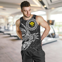 Hawaii Tank Top Polynesian Kanaka Map Hawaiian Men's Tank Top - White - TT Style - Polynesian Pride