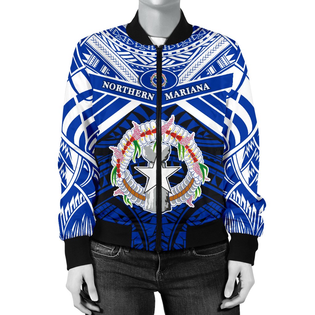 Northern Mariana Islands Rugby Women Bomber Jacket Spirit - CNMI - Polynesian Pride